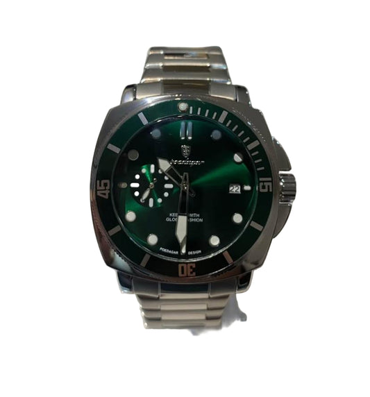 Poedagar Men's emerald, green watch
