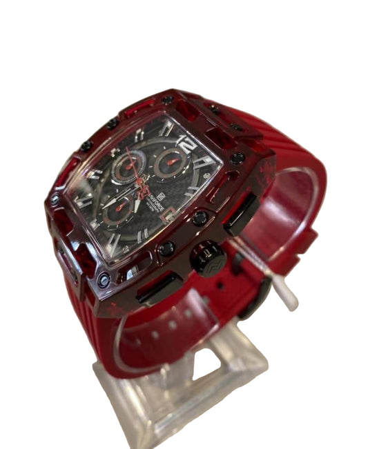 Naviforce chronograph Red and Black