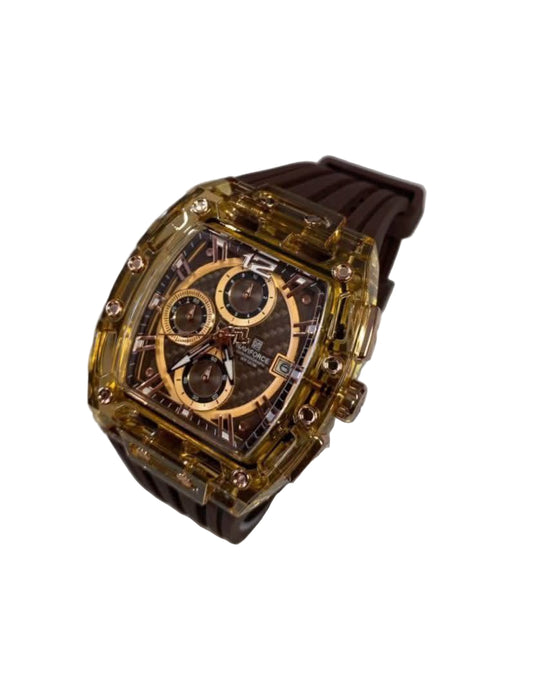 Naviforce Chronograph Sport & Luxury Watch – Crystal/Rosegold/Grey