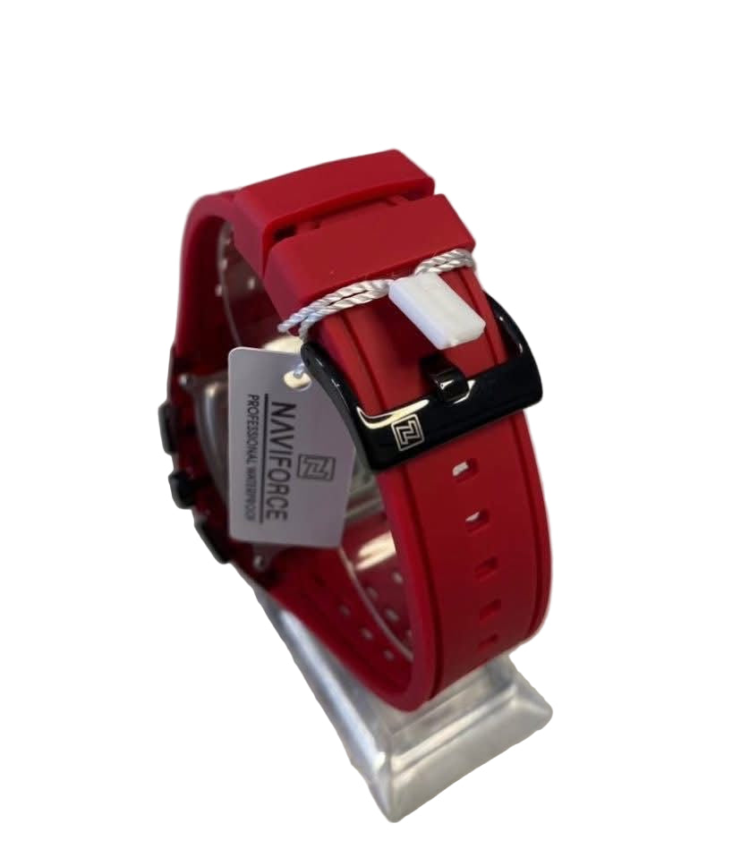 Naviforce chronograph Red and Black