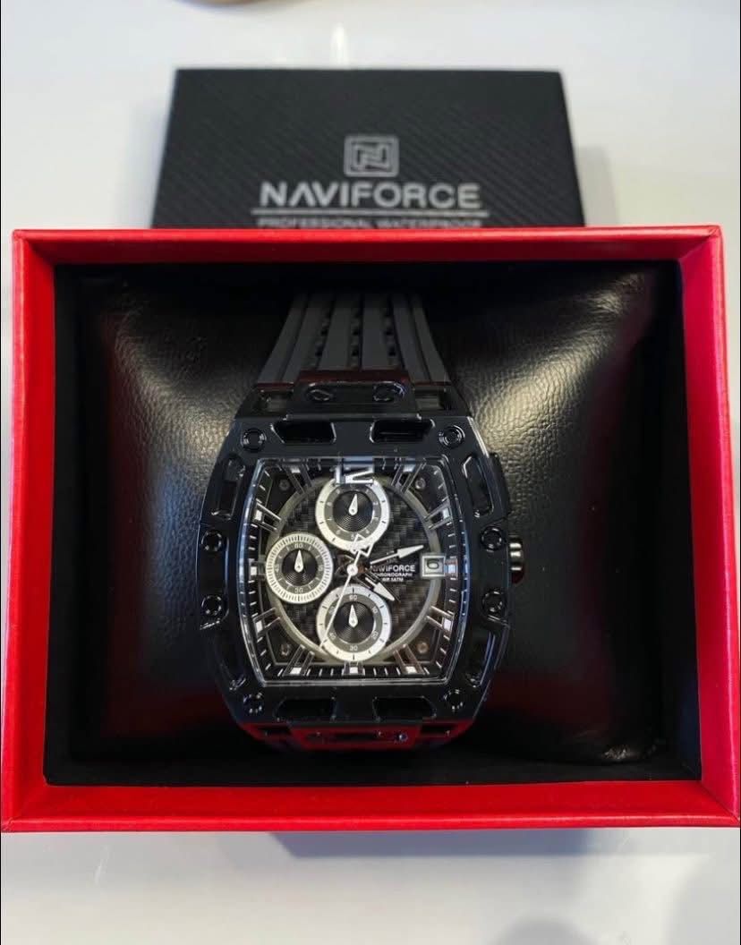 Naviforce chronograph sport & Luxury watch-Black and white edition